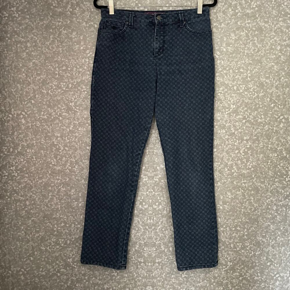Gloria Vanderbilt Calico Floral Amanda Mid Rise Jeans - Size 8 Short - Cottage